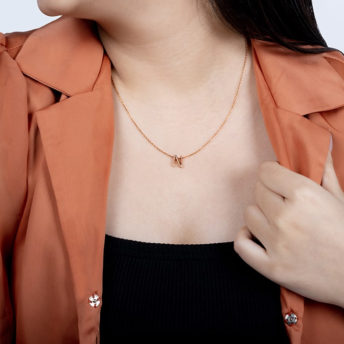 Noble N Initial Necklace