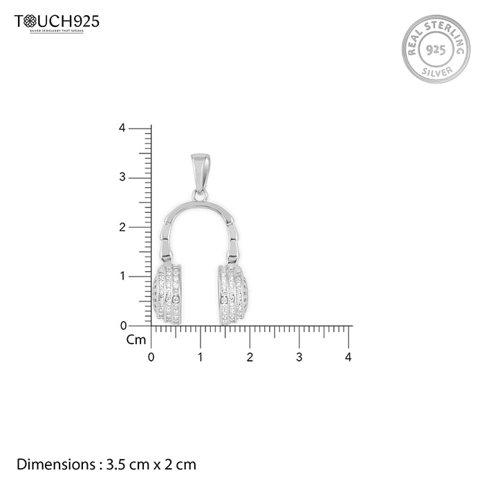 Melodic Masterpiece Silver Headphone Locket