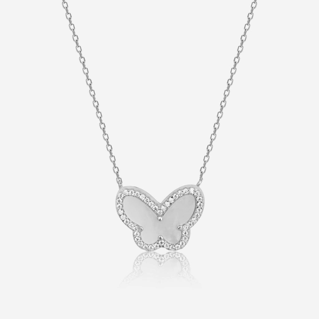 Rose Gold Butterfly Stone Set