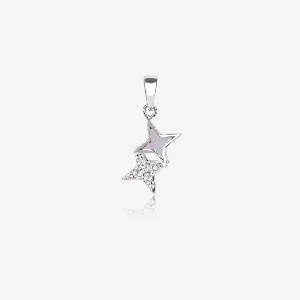 Starry Zircon Silver Pendant Set