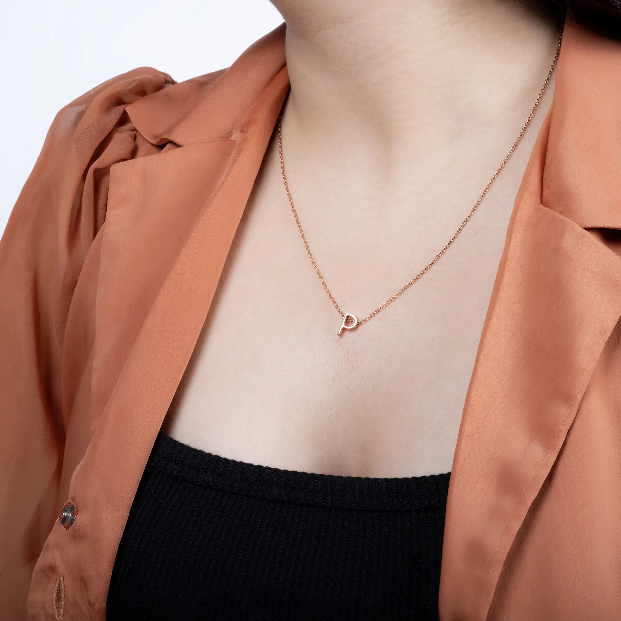 Posh P Initial Necklace