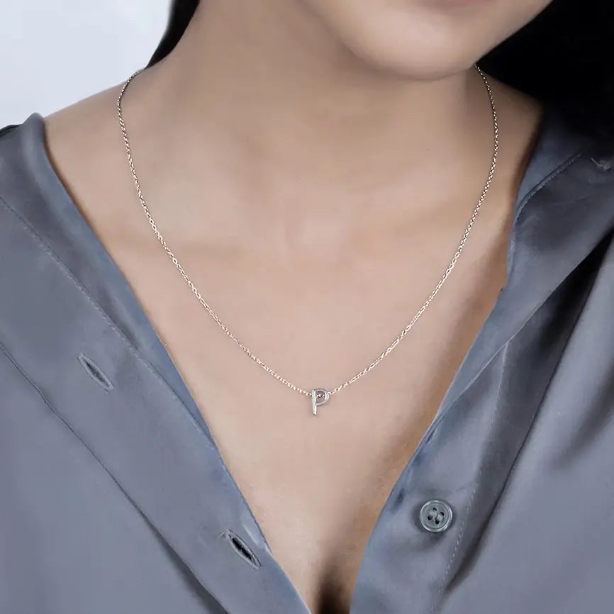 Posh P Initial Necklace