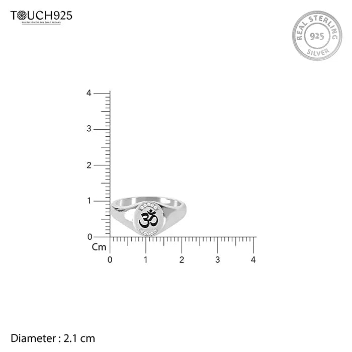 Serene Om Sterling Ring - Touch925