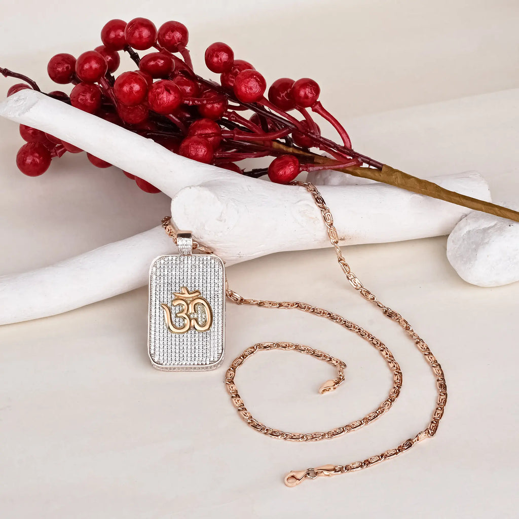 Sacred Serenity CZ Rosegold Chain Locket