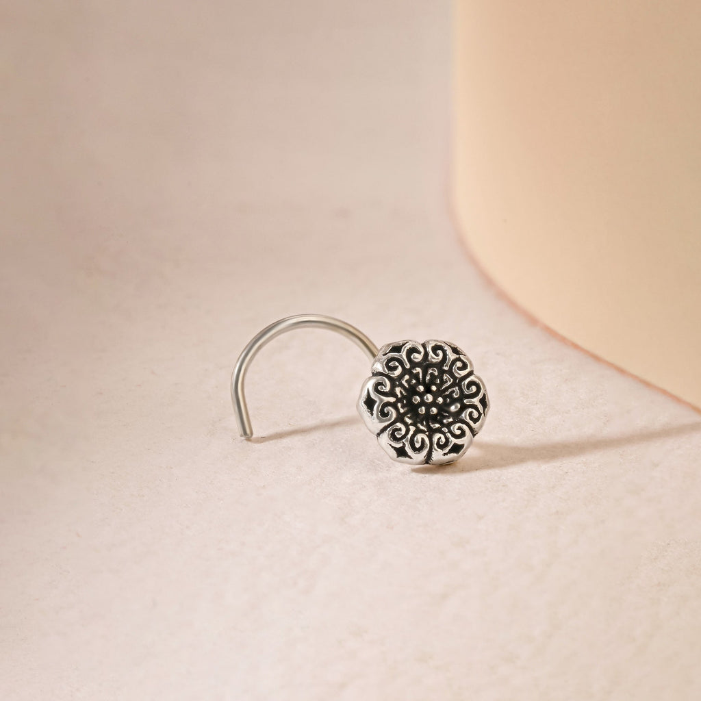 Oxidized Boho Nose Pin