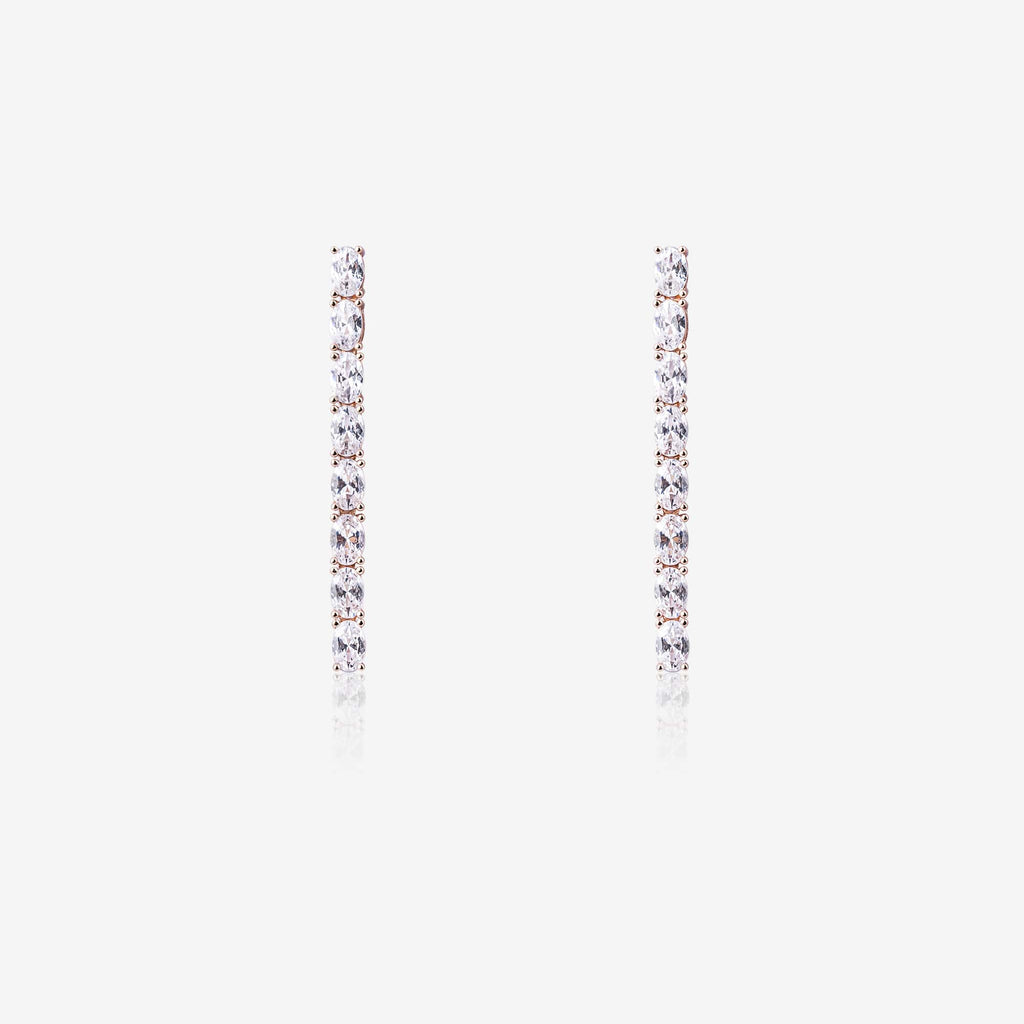 Rosegold Sleek CZ Dangler