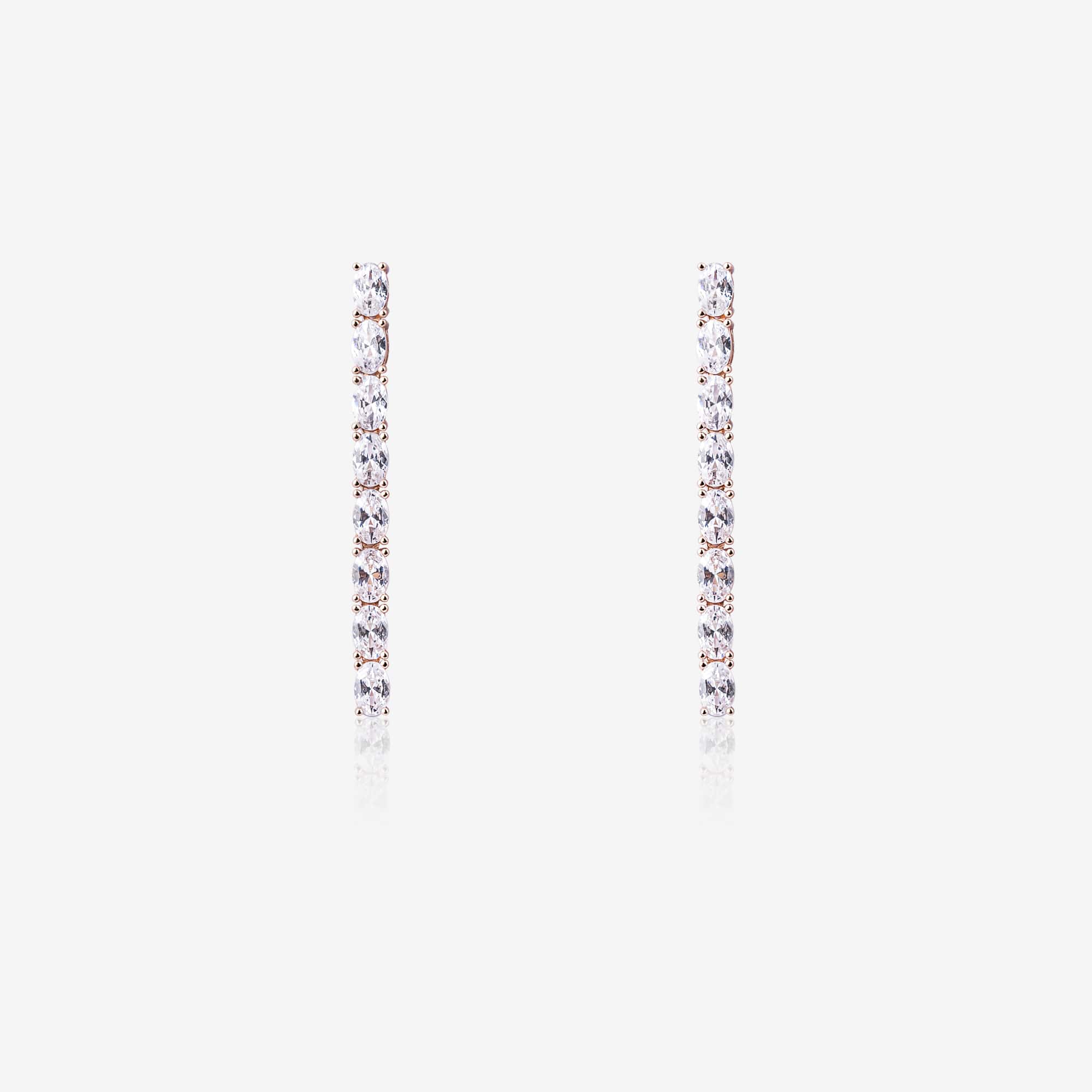 Rosegold Sleek CZ Dangler