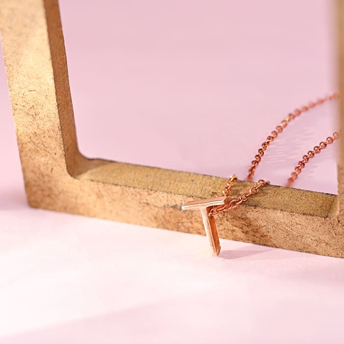 Timeless T Initial Necklace