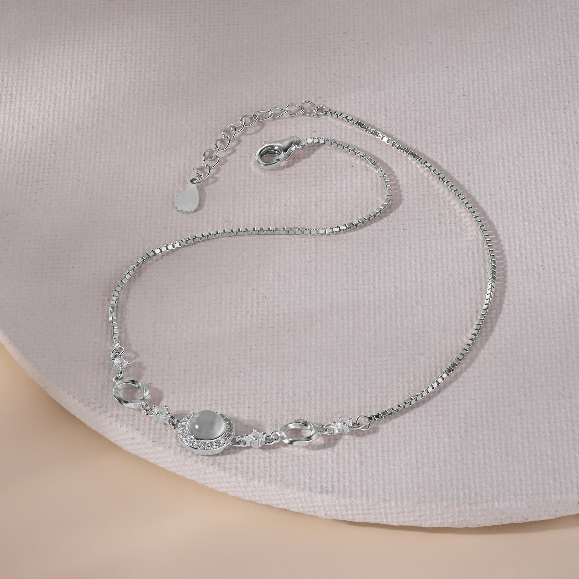 Round Dual Circular Anklet