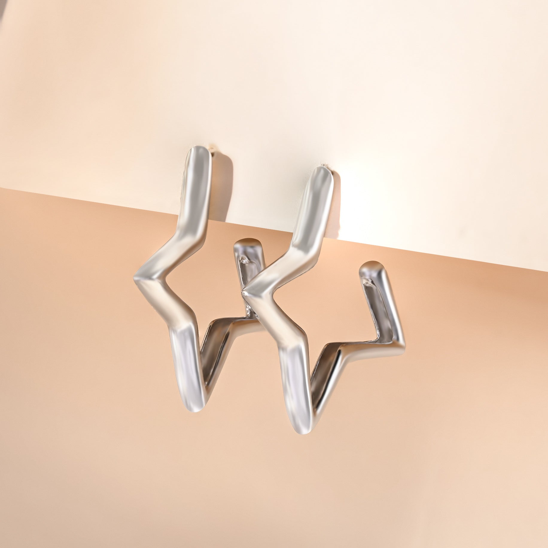 Star Shaped Silver Studs