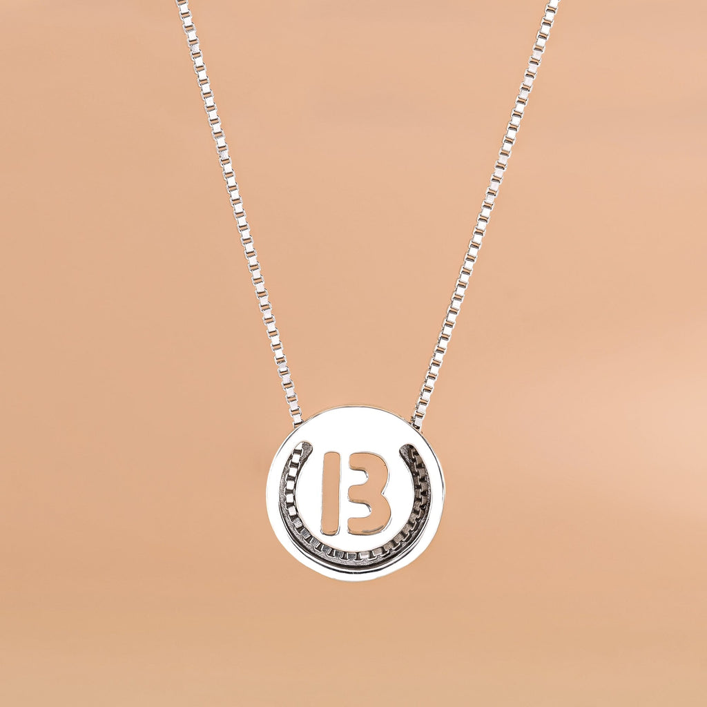 Circular Initial 'B' Necklace