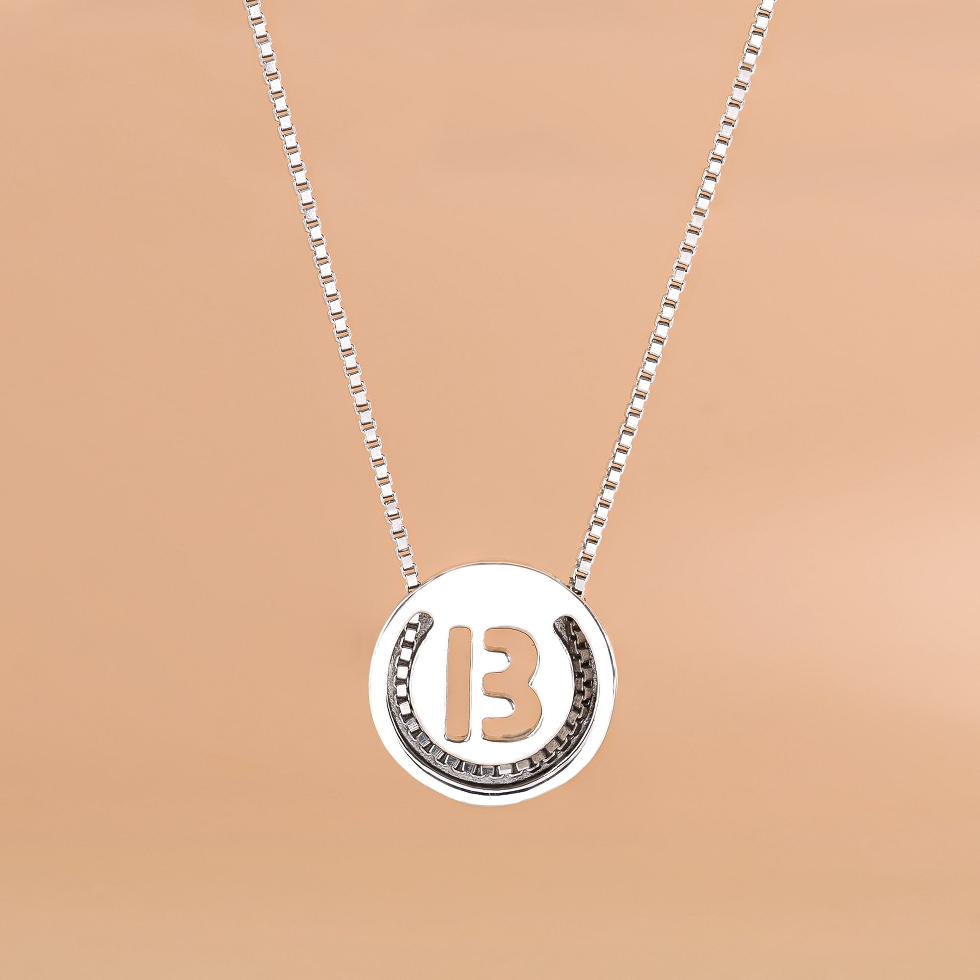 Circular Initial 'B' Necklace