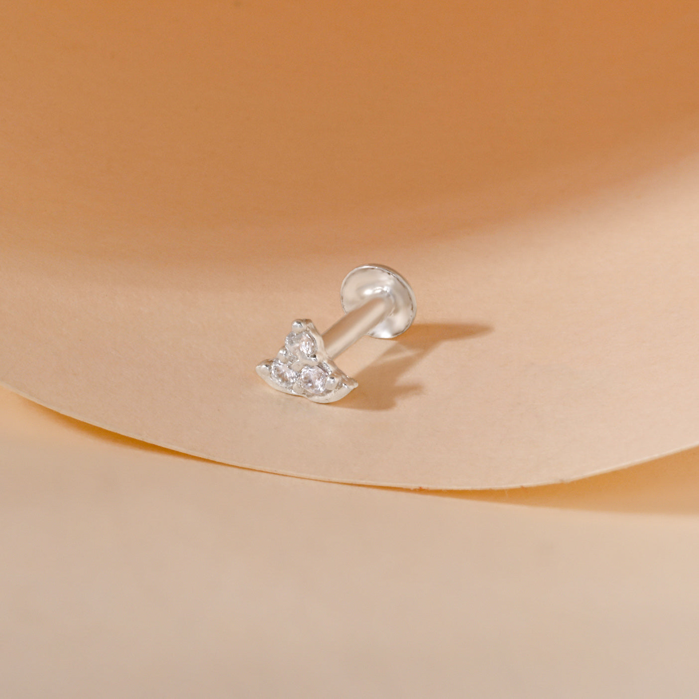 Triangular Silver Nose Pin