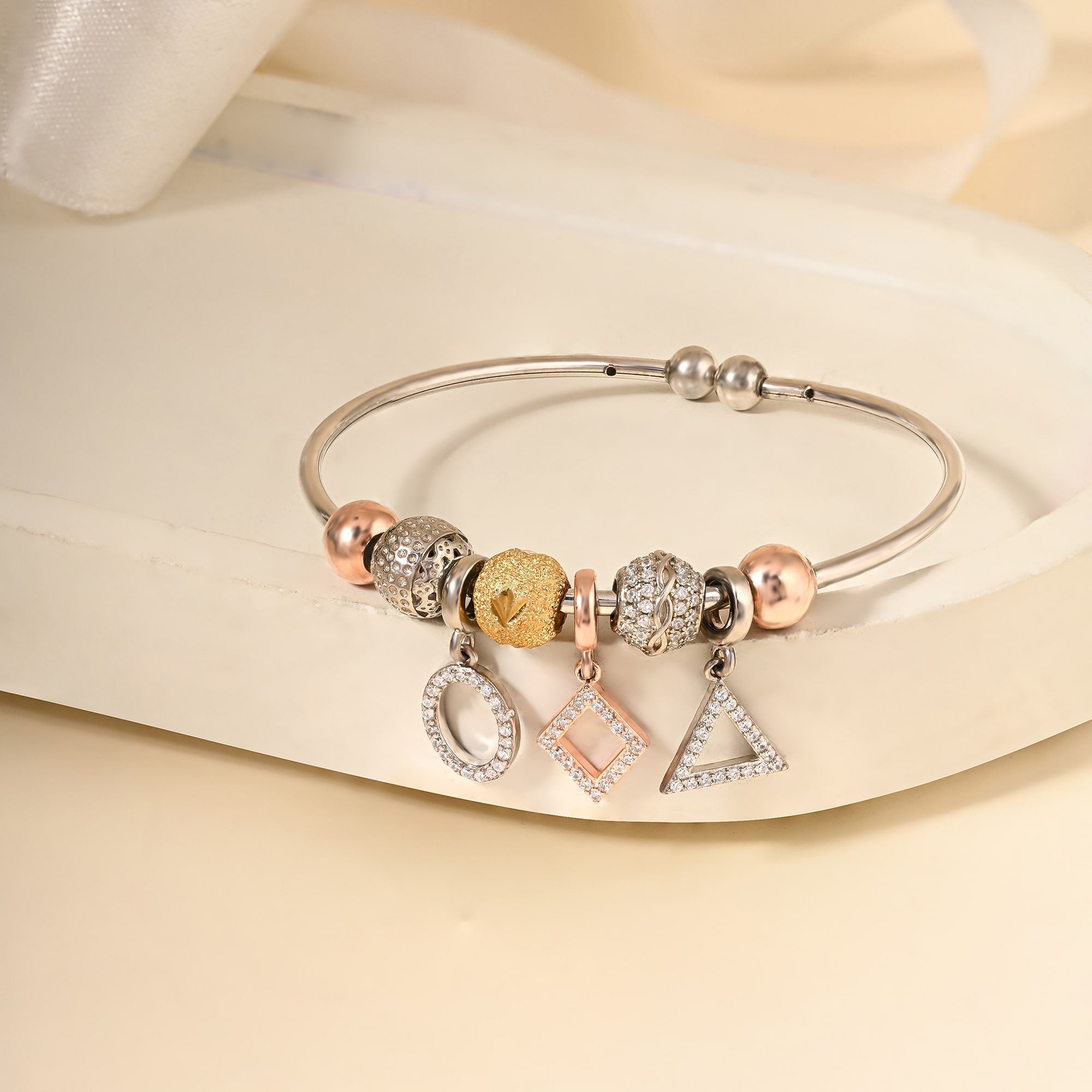 Multiclored Charms Adjustable Kada