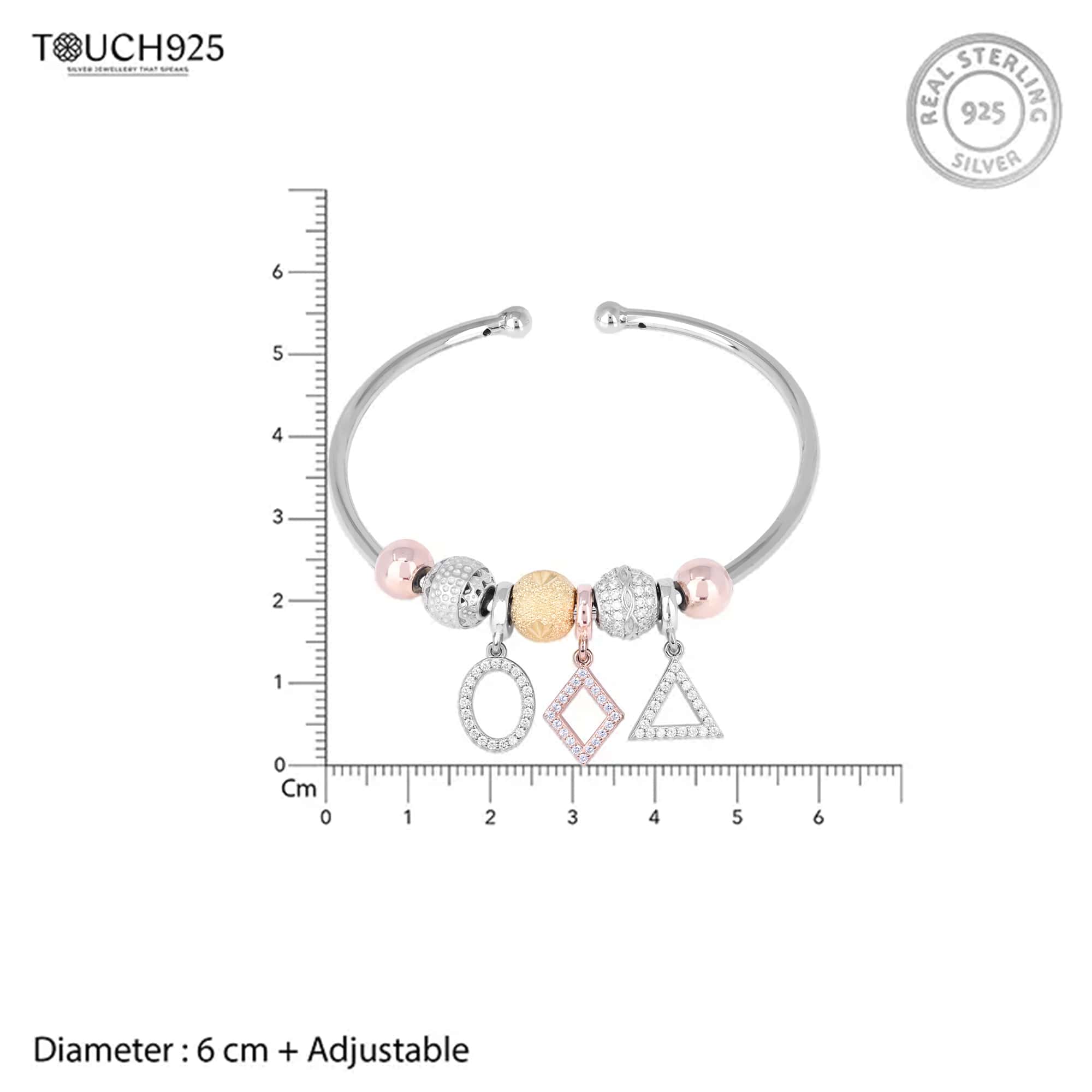 Multiclored Charms Adjustable Kada