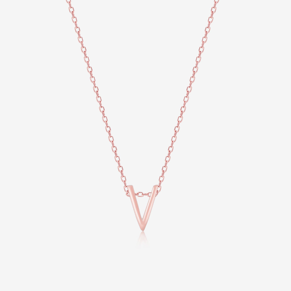 Vivid V Initial Necklace