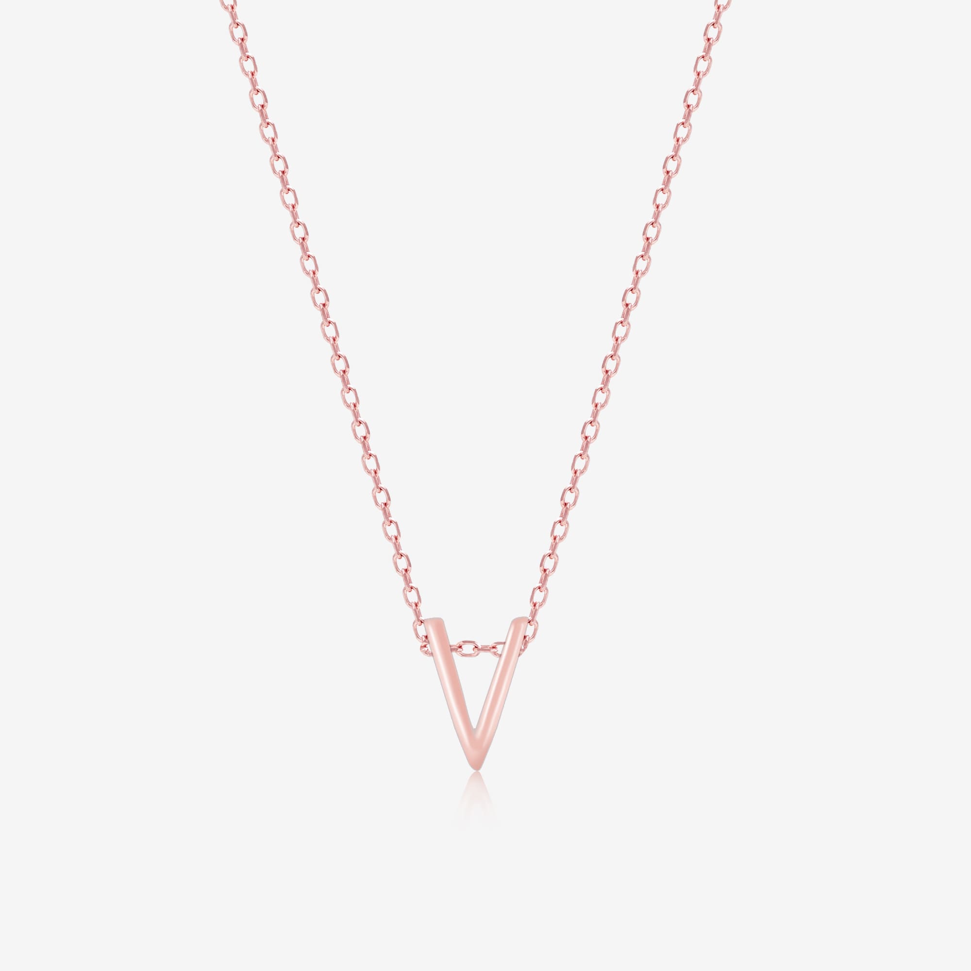 Vivid V Initial Necklace