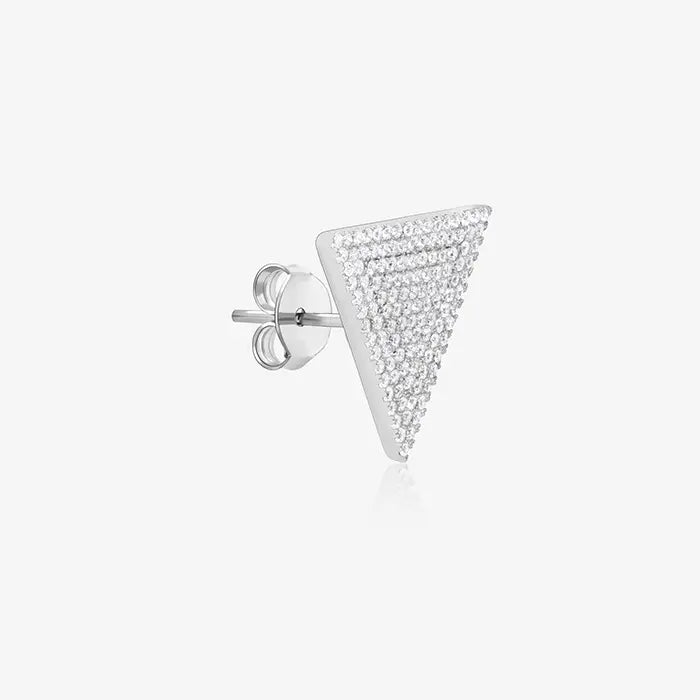 Geometric Glamour CZ Triangle Studs