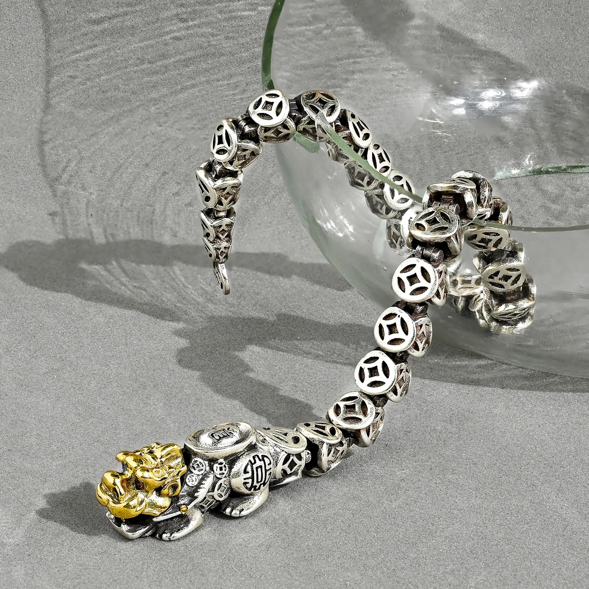 Silver Dragon Strike Bracelet
