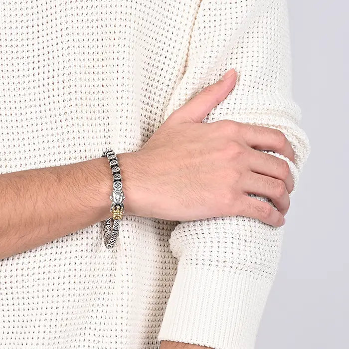 Silver Dragon Strike Bracelet