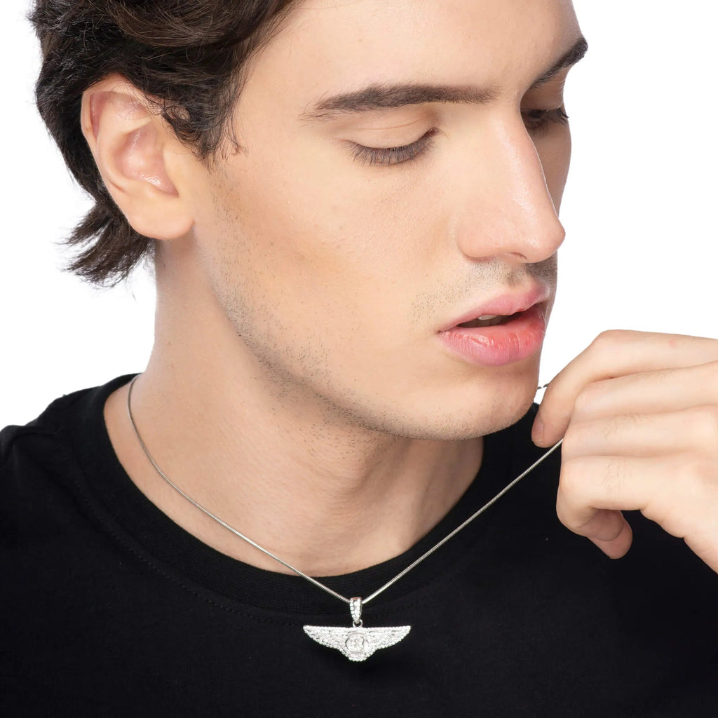 Bentley Signature Zircon Studded Silver Locket - Touch925